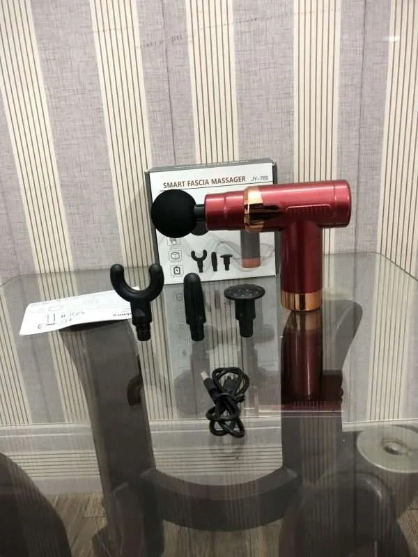 Deep Tissue Massage Gun with 4 Heads and 6 Modes – USB Type-C Charging