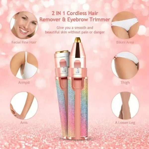 Portable 2 IN 1 Electric Hair Remover Rechargeable Lady Shaver