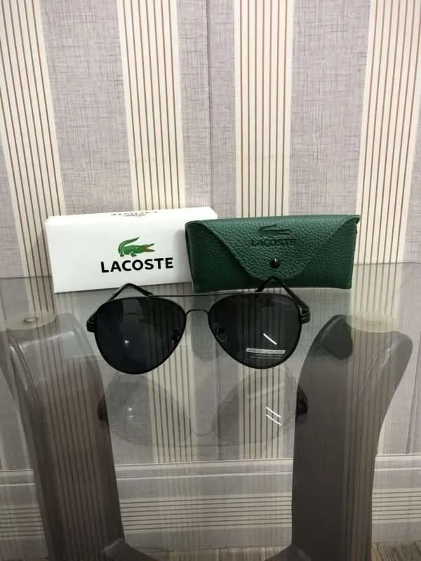 Lacoste Polarized lenses Sunglasses High-Quality Metallic Frame Unique Engraved Design