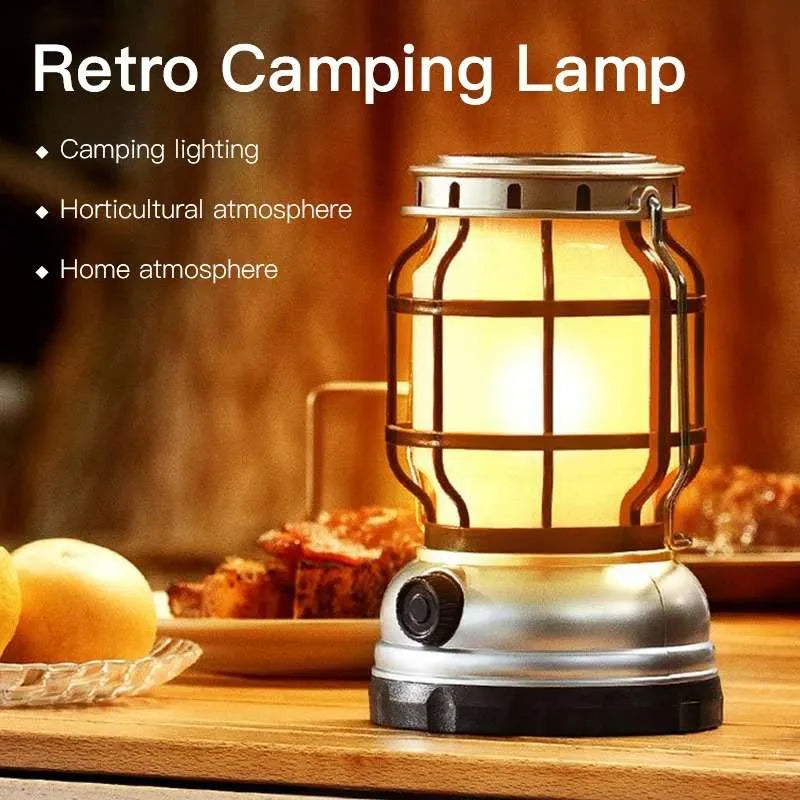 Solar Camping Light Portable Outdoor Tent Lantern LED Rechargeable Flashlights Emergency Searchlight Working Lights Camping Lamp