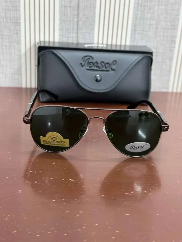 PERSOL Aviator Sunglasses Made In Italy 100% Original Polarized Scratch less Mirror