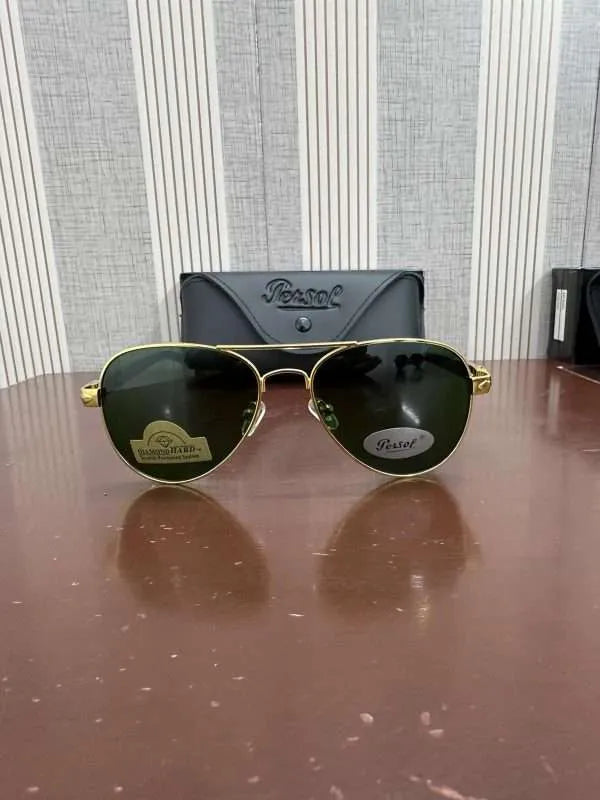 PERSOL Aviator Sunglasses Made In Italy 100% Original Polarized Scratch less Mirror