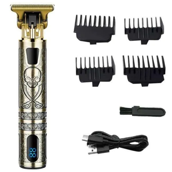 Skeleton Design LCD display cordless Professional High performance T-blade hair and beard trimmer | Imported