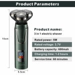 DALING Sports Electric Razor LCD Display Shaver Rechargeable Shaving Machine for Men