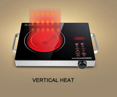 2200W Stainless Steel Electric Cooker Hob Ceramic Stove Household Convection Stove High Power Induction Cooke