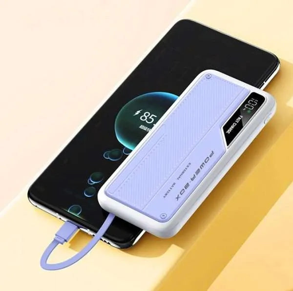 120W Digital Display Super Fast Charging 20,000 mAh Power Bank with Cable