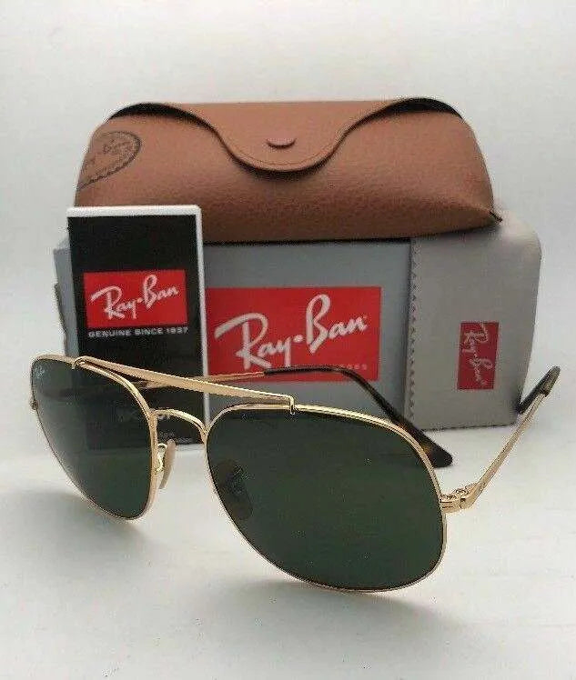 Original Rayban Hexagonal Polarized Sunglasses Made in Italy